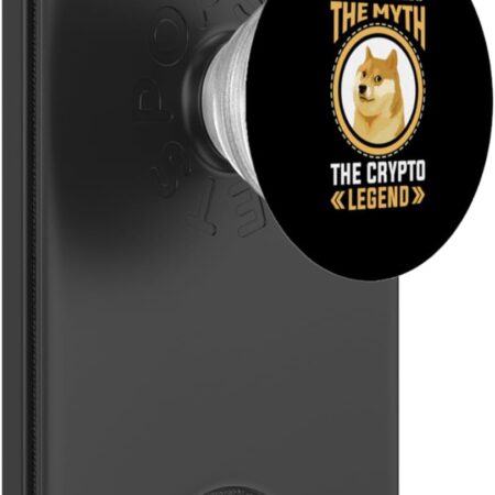 The Meme Myth Legend Dogecoin Crypto Trader Gift PopSockets Black