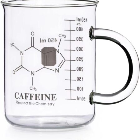 Caffeine Beaker Mug, Molecule Mug - Chemistry 1 Count (Pack of 1), 1