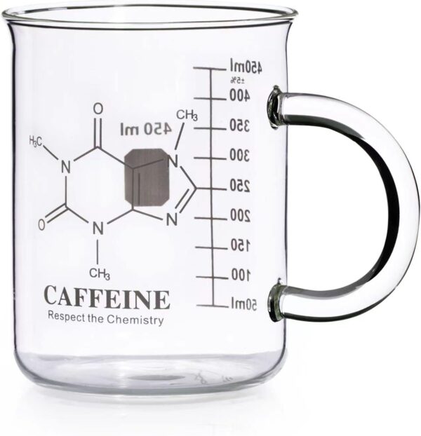 Caffeine Beaker Mug, Molecule Mug - Chemistry 1 Count (Pack of 1), 1