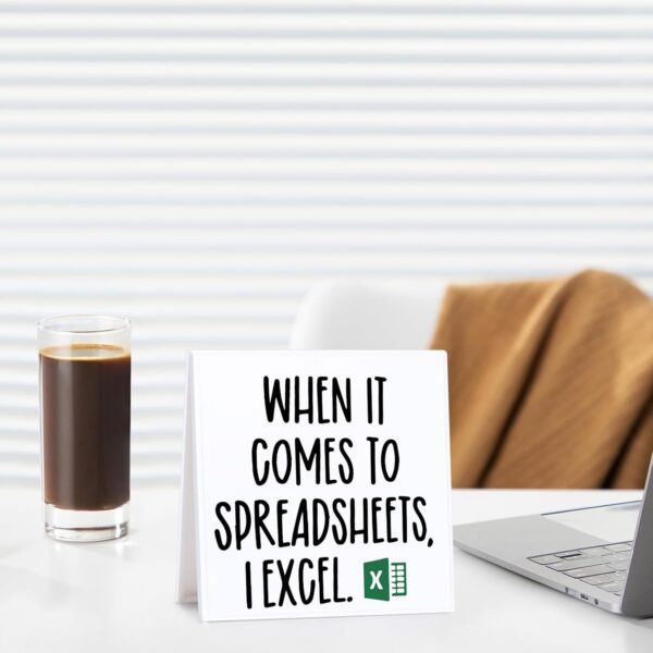 Funny Desk Sign Accountant Gifts for Women Men When It Comes To White - Image 4