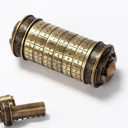 Unique Valentines Gift Cryptex Da Vinci Code Mini Lock Puzzle Bronze