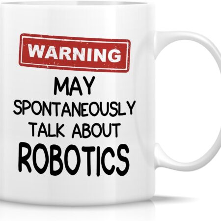Retreez Funny Robotics Mug - May Talk About 11-Ounce, ENG010 - White