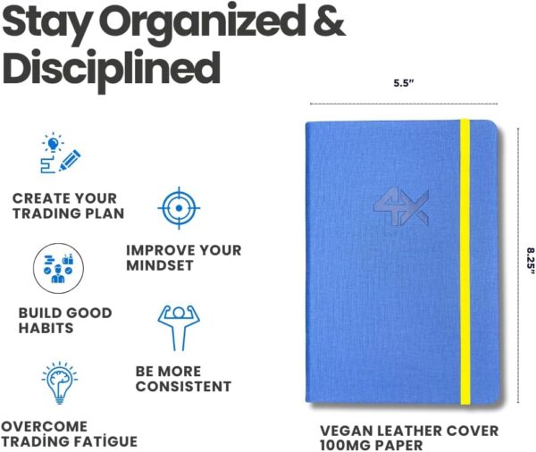 4X Trading Journal - Log Book for Day Traders: Neuroscience-Based Trade Blue - Image 2