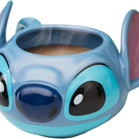 Disney Lilo and Stitch Officially Licensed Oversized Coffee Mug, Heat Blue