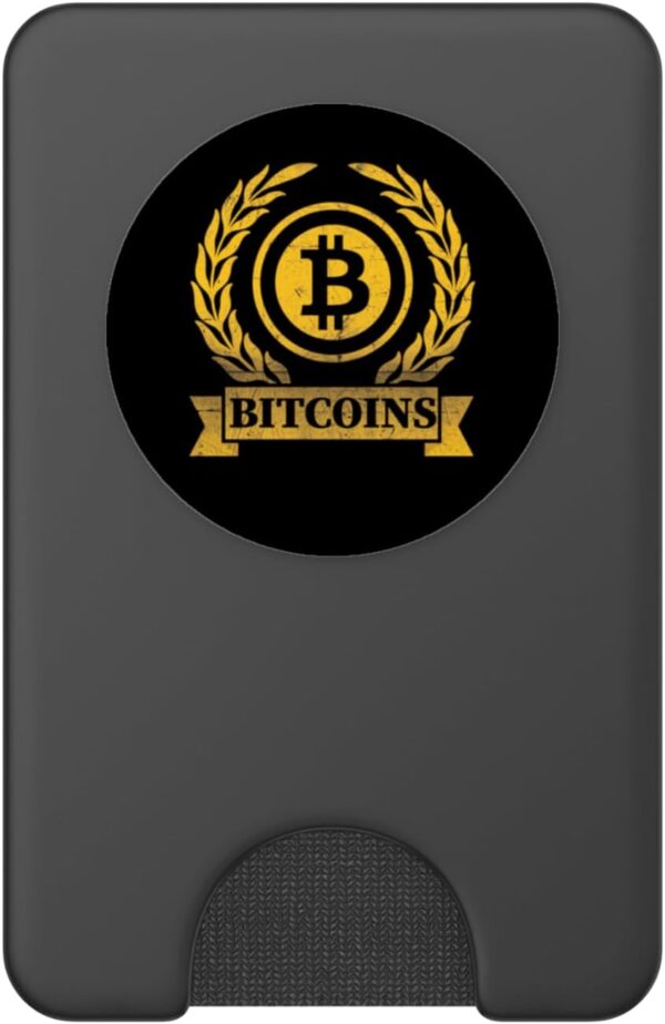 Bitcoin Shirt Logo 2019 New Crypto T-Shirt Men Women PopSockets Black - Image 2