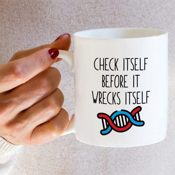 Retreez Funny Mug - Check Itself Before It Wrecks 11-Ounce, TCH011 - White - Image 6