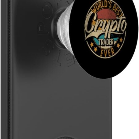 Worlds Best Crypto Trader PopSockets PopWallet for MagSafe Black