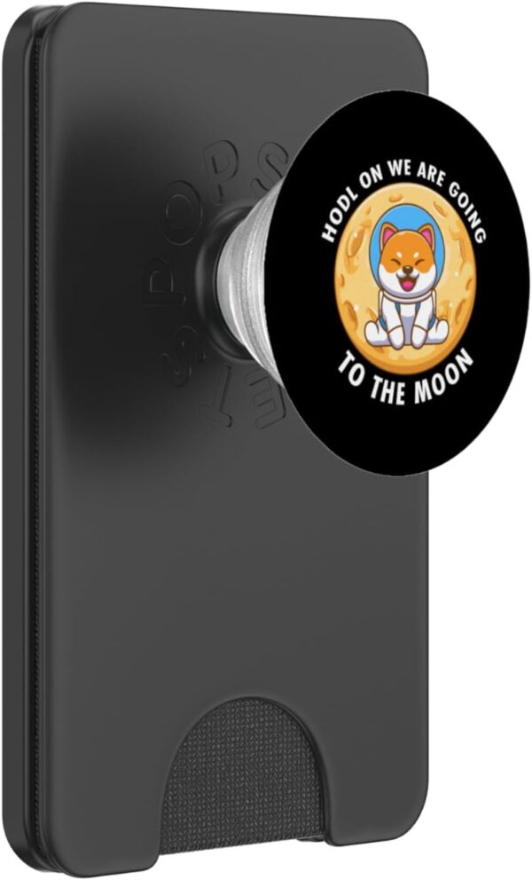 Funny Crypto To The Moon Shiba Inu Doge Cryptocurrency PopSockets Black