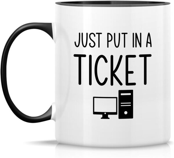 Retreez Funny Technical Tech Support White Mug with Black Handle and Inner - Image 2