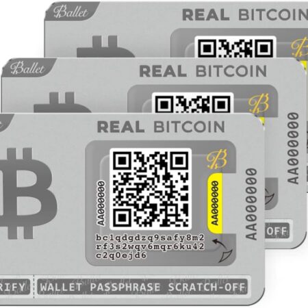 Ballet 3-Pack Gift Set Real Bitcoin - The Easiest Crypto Cold Storage Silver