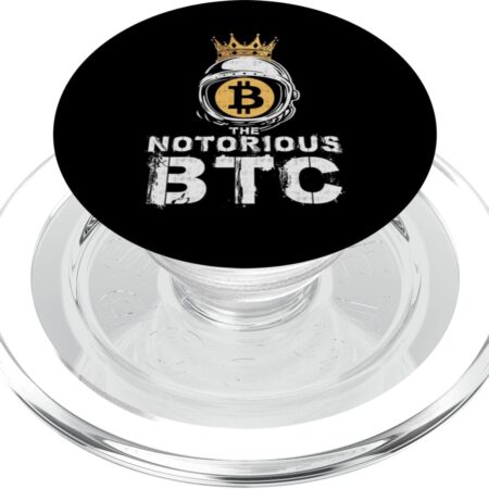 Bitcoin Shirt Gifts Notorious BTC Crown Men Women Crypto PopSockets Clear