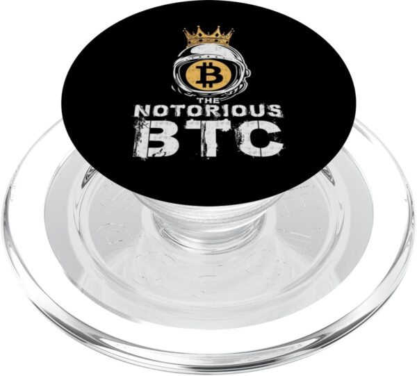 Bitcoin Shirt Gifts Notorious BTC Crown Men Women Crypto PopSockets Clear