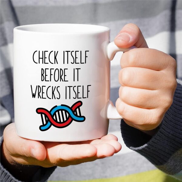 Retreez Funny Mug - Check Itself Before It Wrecks 11-Ounce, TCH011 - White - Image 5