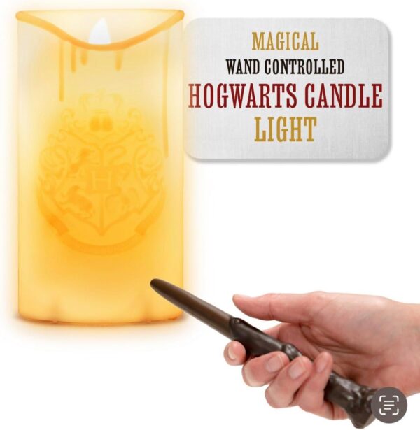 Paladone Harry Potter Hogwarts LED Candle with Wand Remote - Officially White