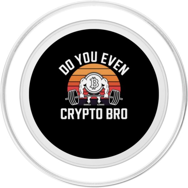 Bitcoin Crypto Bro Investor Trading Merch Gift PopSockets PopGrip for Clear - Image 2