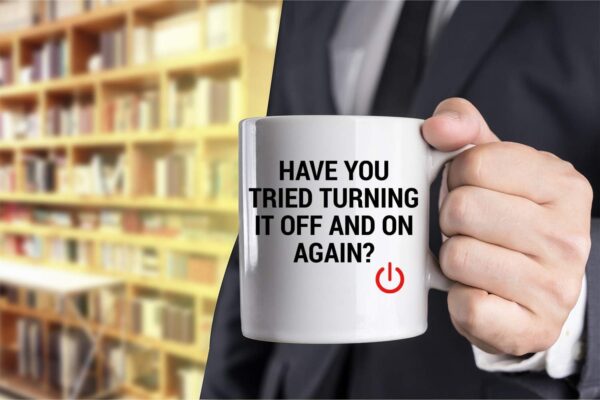 Funnwear Have You Tried Turning It Off And On 1 Count (Pack of 1), White - Image 4