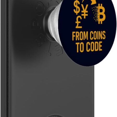 Cryptocurrency From Coins to Code Bitcoin Digital Tech PopSockets Black