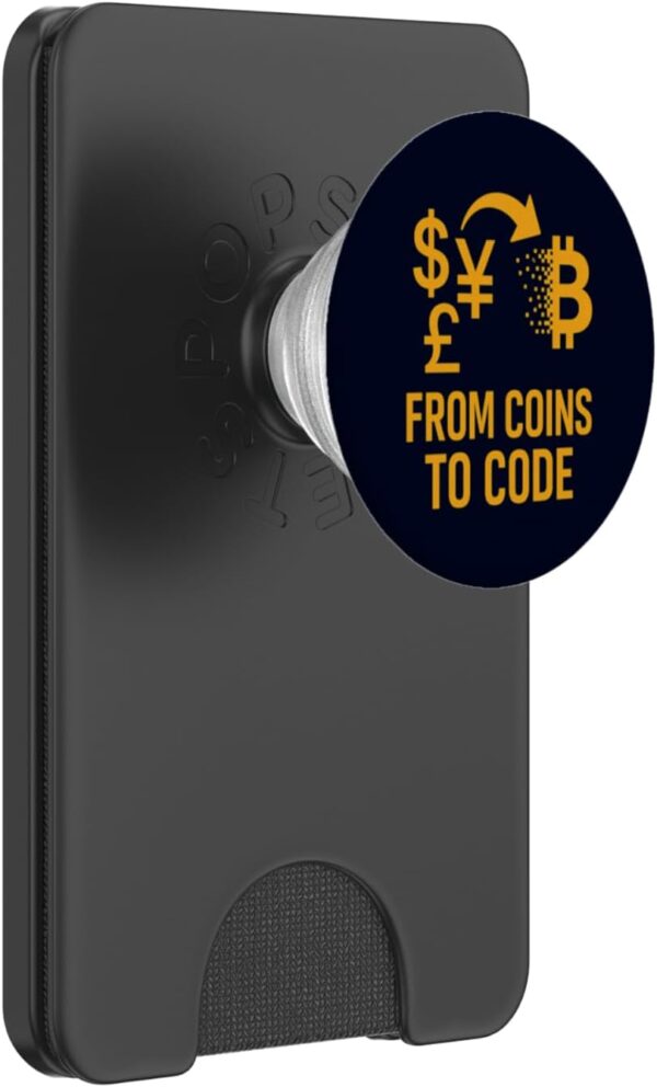 Cryptocurrency From Coins to Code Bitcoin Digital Tech PopSockets Black