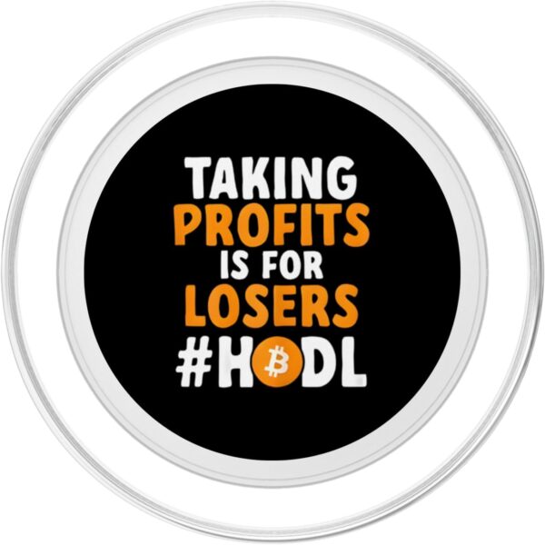 Bitcoin Cryptocurrency BTC Crypto Trader Gifts for Men Women PopSockets Clear - Image 2