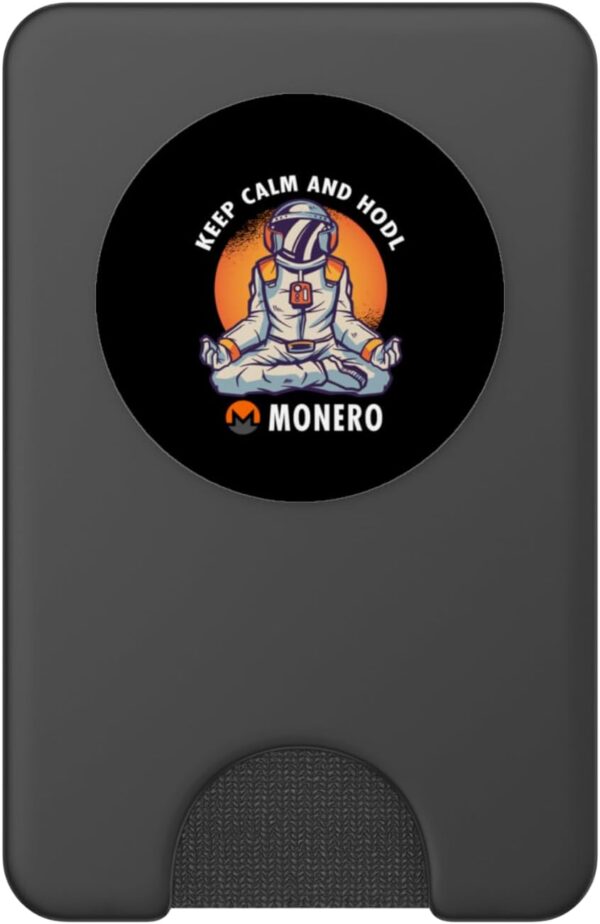 Keep Calm And Hodl Monero Privacy Coin Blockchain Crypto PopSockets Black - Image 2