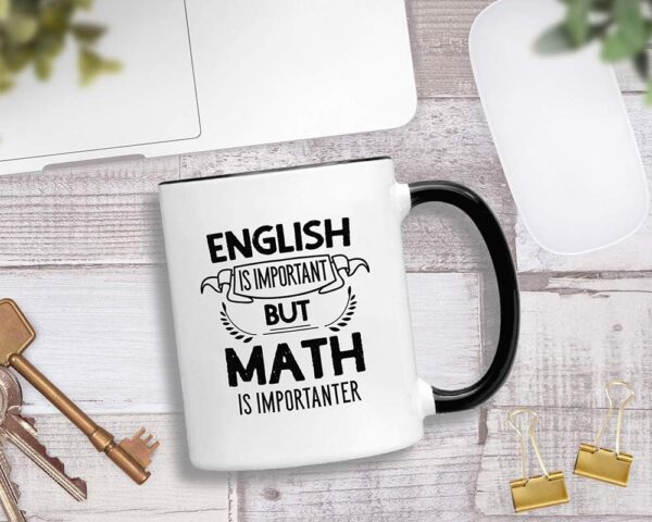 Casitika Funny Math Mug for Teachers. English is 1 Count (Pack of 1), White - Image 2