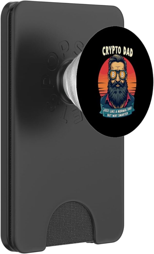 Funny Crypto Dad Gift for Bitcoin Blockchain Lovers PopSockets Black