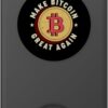 Make Bitcoin Great Again Retro Funny Gift for Crypto Trader PopSockets Black - Image 2