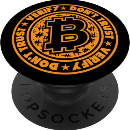 Bitcoin - Don't Trust Verfiy | Crypto Gifts PopSockets Swappable PopGrip Black