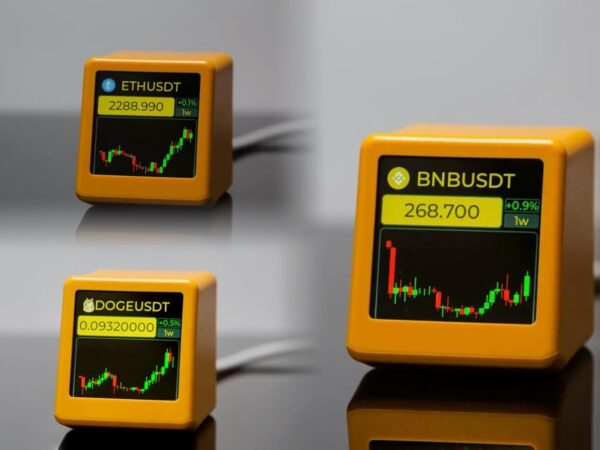 Bitcoin Stock Ticker, Digital Clock with Weather, Temperature, and Black - Image 7