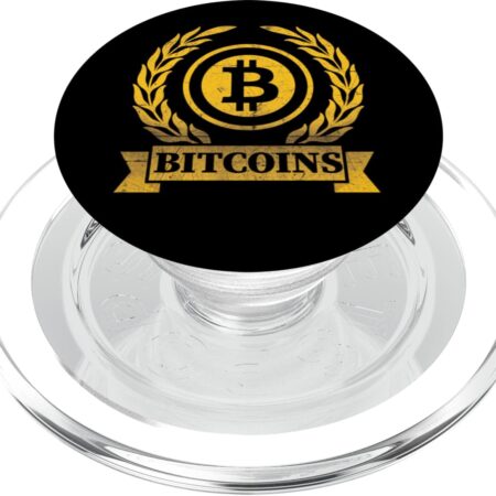 Bitcoin Logo New Crypto Gifts for Men Women PopSockets PopGrip Clear