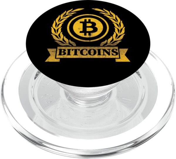 Bitcoin Logo New Crypto Gifts for Men Women PopSockets PopGrip Clear