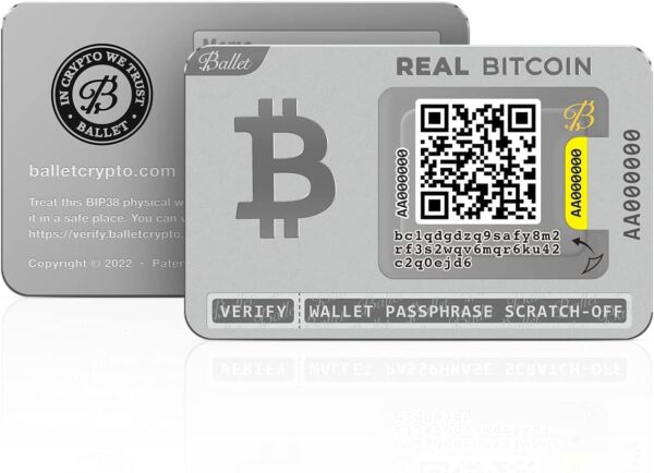 Ballet Real Bitcoin - The Easiest Cryptocurrency Cold Storage Card - Crypto... - Image 2