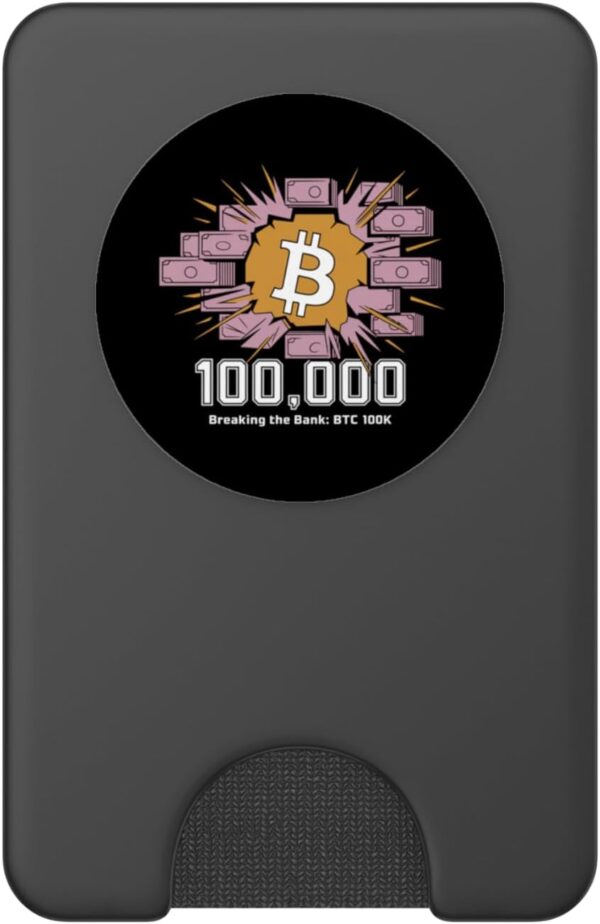 Breaking the bank: bitcoin 100k, crypto PopSockets PopWallet Black - Image 2