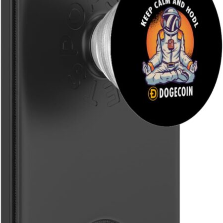Keep Calm And Hodl Dogecoin Crypto Doge Cryptocurrency Meme PopSockets Black