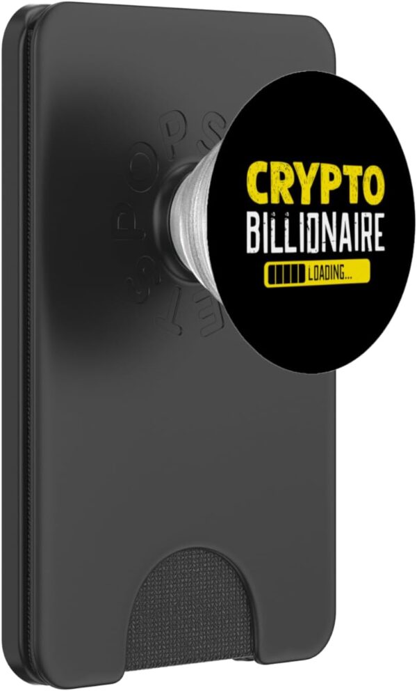 Crypto Billionaire Loading Bitcoin Retro Gift PopSockets Black