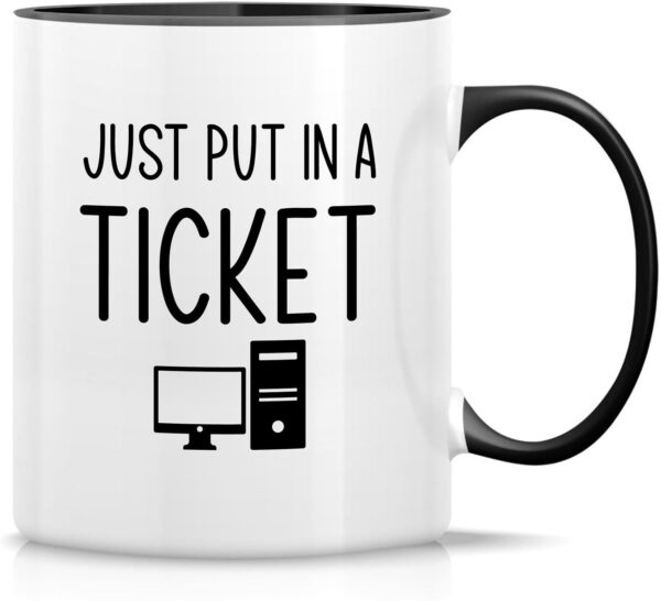 Retreez Funny Technical Tech Support White Mug with Black Handle and Inner