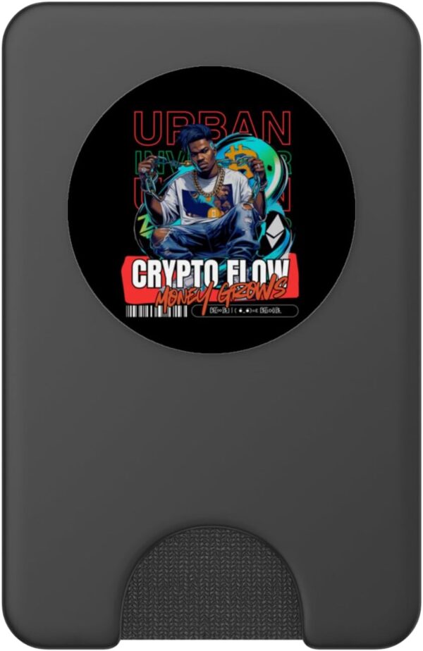 Crypto Flow Money grows PopSockets PopWallet for MagSafe Black - Image 2