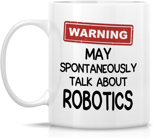 Retreez Funny Robotics Mug - May Talk About 11-Ounce, ENG010 - White - Image 2