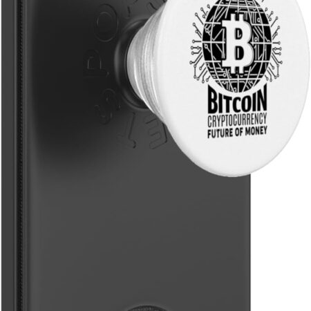 Graphic Bitcoin Future of Money HODL BTC Tee Crypto Gifts PopSockets Black