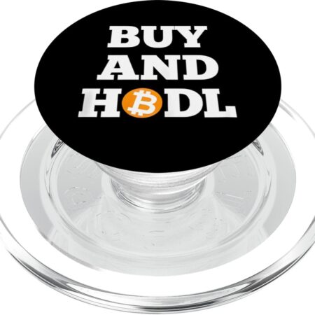 BTC Bitcoin Buy And Hodl Crypto Currency Gifts for Men Women PopSockets Clear