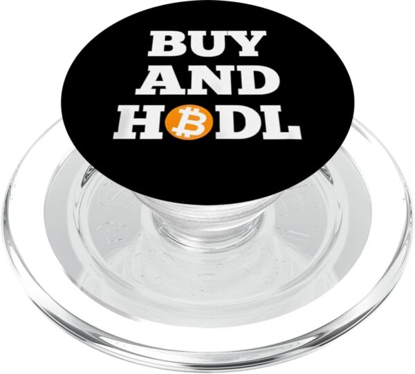BTC Bitcoin Buy And Hodl Crypto Currency Gifts for Men Women PopSockets Clear