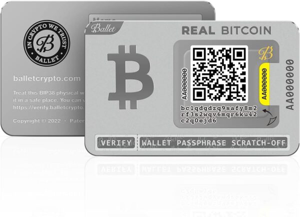 Ballet 3-Pack Gift Set Real Bitcoin - The Easiest Crypto Cold Storage Silver - Image 5