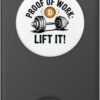 Proof of work: lift it, bitcoin gym life, crypto PopSockets Black - Image 2