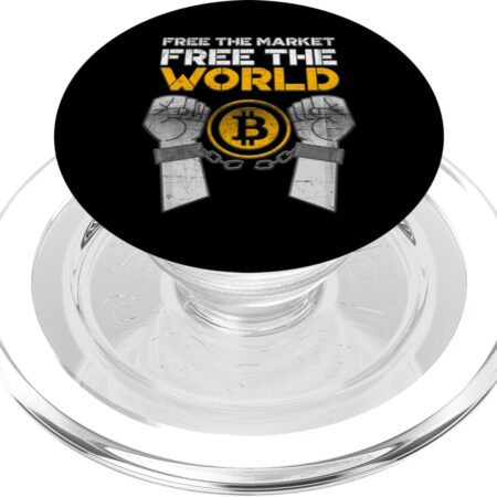 Bitcoins Free The World Crypto Currency Gifts for men women PopSockets Clear
