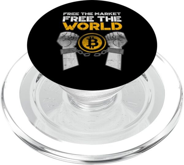 Bitcoins Free The World Crypto Currency Gifts for men women PopSockets Clear