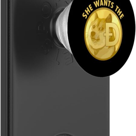 Funny She Wants The D Dogecoin Cryptocurrency Doge Cryptos PopSockets Black