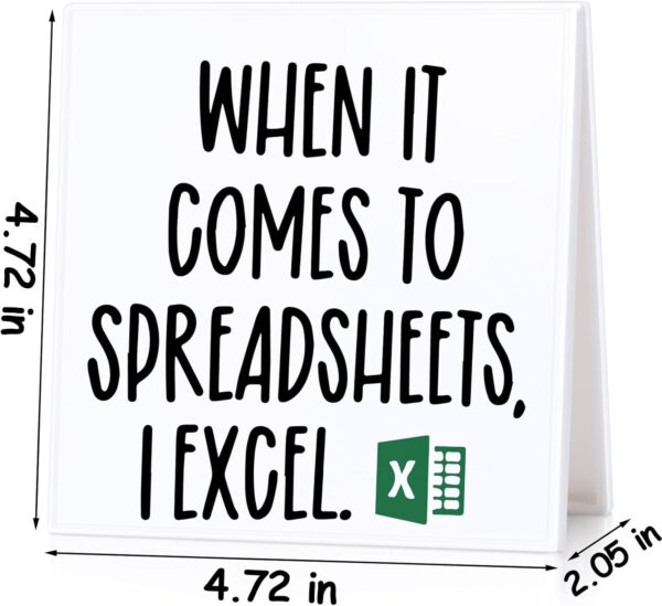 Funny Desk Sign Accountant Gifts for Women Men When It Comes To White - Image 2