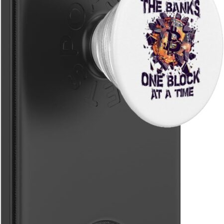 BTC Blockchain Outfit - for crypto investors & miners PopSockets Black