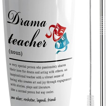Theater Tumbler, 20 oz Insulated Stainless Steel 20 Ounce, drama teacher