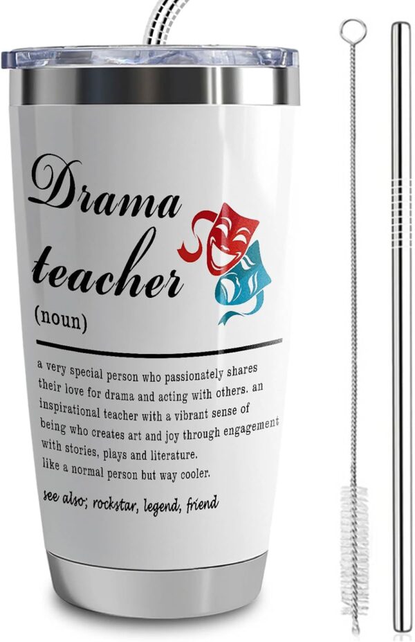 Theater Tumbler, 20 oz Insulated Stainless Steel 20 Ounce, drama teacher
